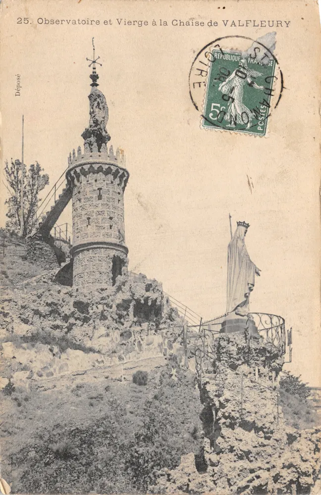 Beobachtungsstation und Jungfrau auf dem Stuhl von Valfleur — Verlag nicht sichtbar, Nr. 25 - Vorderseite