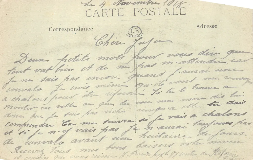 Dijon — Städtisches Theater — Verleger R.I. Eintragung - Rückseite