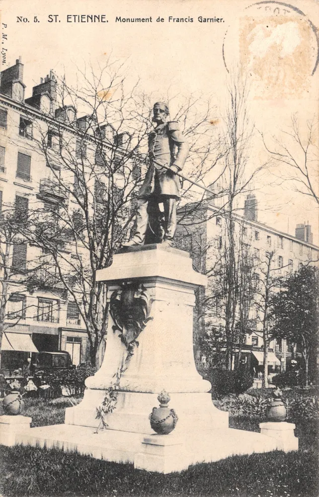 St. Etienne — Denkmal von Francis Garnier — Verlag P. M. Lyon, Nr. 5 - Vorderseite