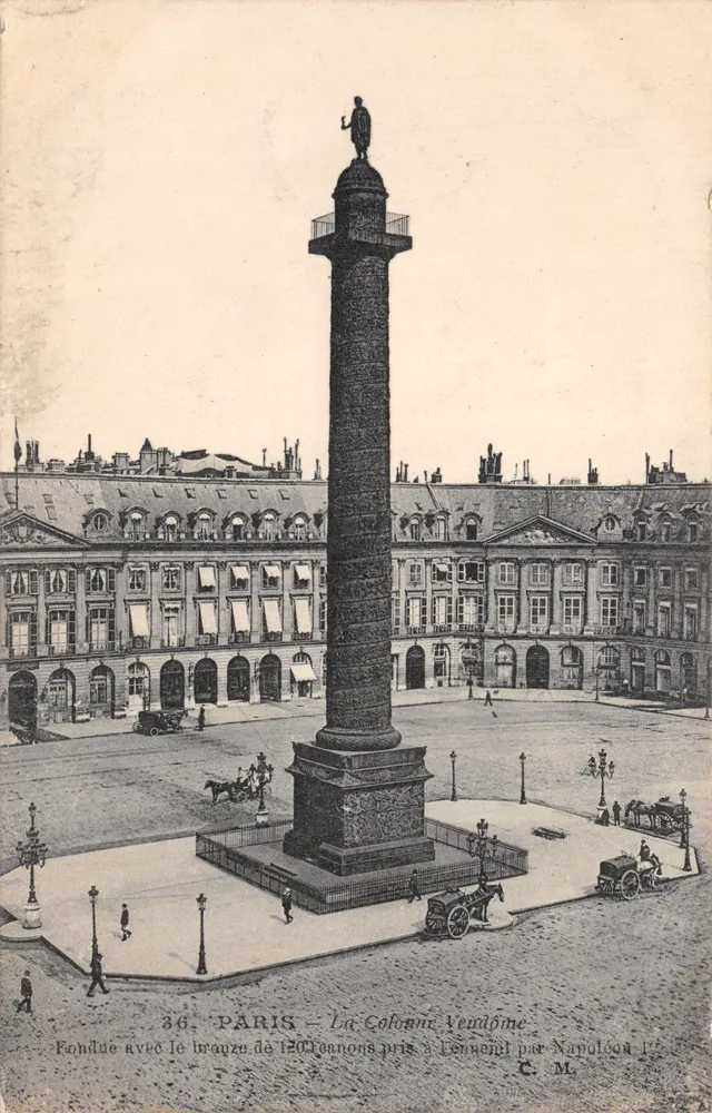 Paris — A Coluna Vendôme — editor C. M. n.º 36 - Frente