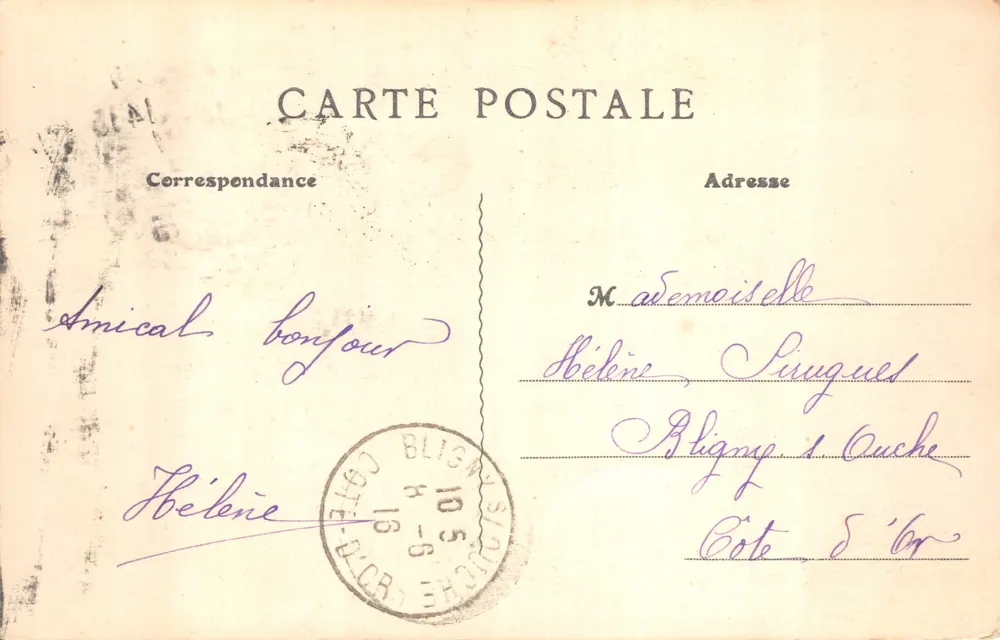 Denkmal der Verteidigung — Reitstatue in Chalon-sur-Saône — anonymer Verlag, Nr. 29 - Rückseite
