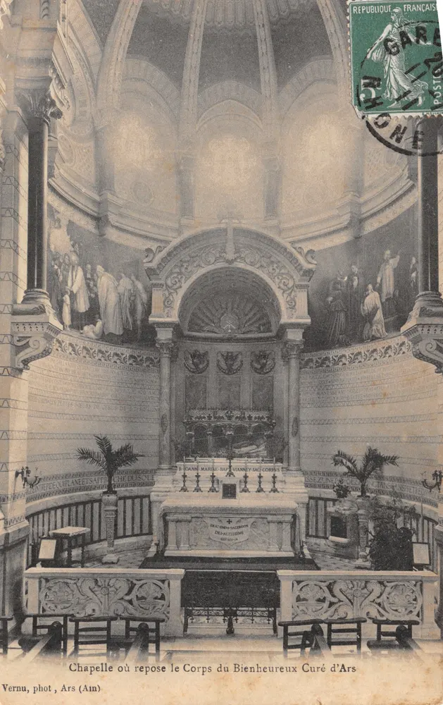 Kapelle, in der der Körper des Seligen Curé d'Ars ruht — Vernu, phot. Ars (Ain) - Vorderseite