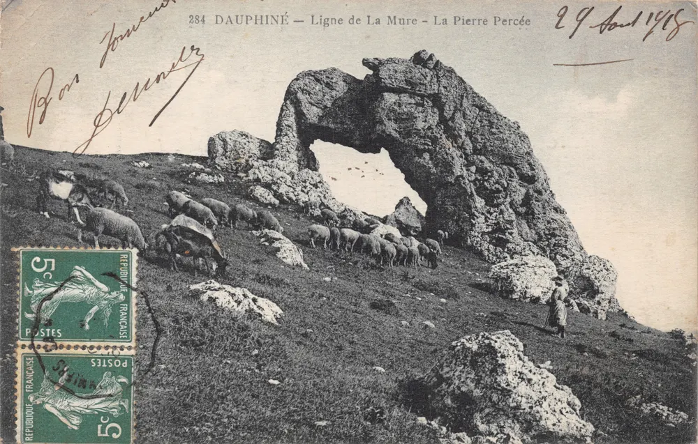 Dauphiné — Linie von La Mure — La Pierre Percée — P. GAUDE, phot.-édit., Grenoble - Vorderseite