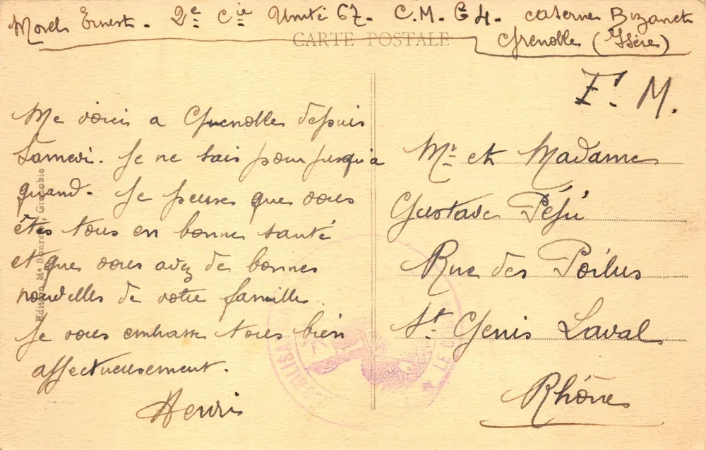 Grenoble - La Tronche, die Isère und St-Eynard — Verlag GRENoble, Nr. 430 - Rückseite