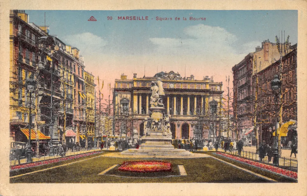 Marseille - Square de la Bourse — Verlag Cie des Arts Photomécaniques, Nr. 90 - Vorderseite