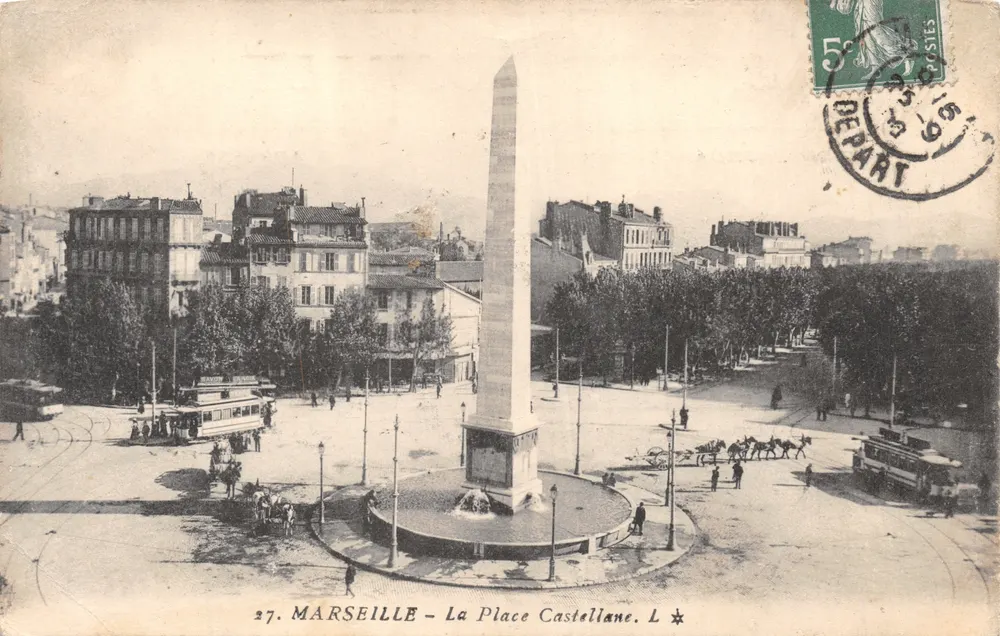 MARSEILLE — La Place Castellane — éditeur L, n° 27 - Recto