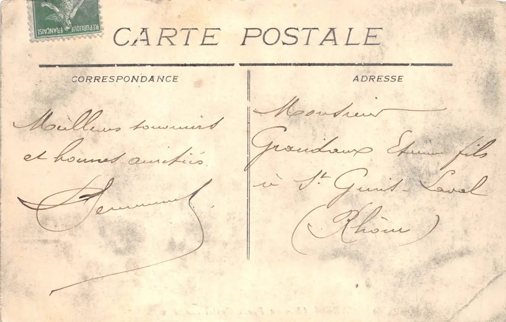 MARSEILLE — La Place Castellane — éditeur L, n° 27 - Verso