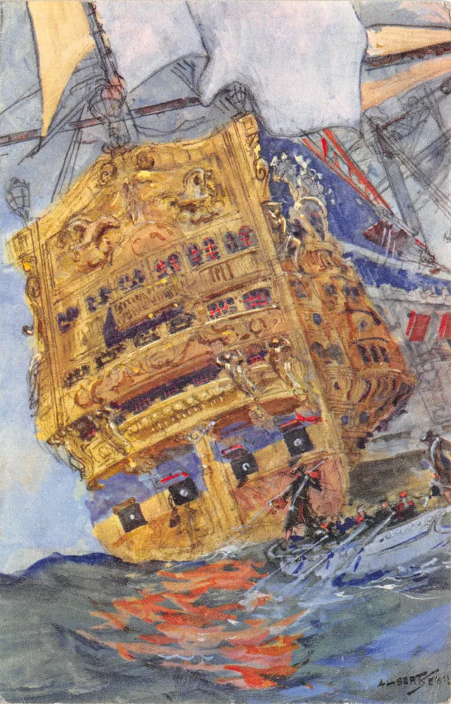 Sonnenschein — Zeit des Ludwig XIV — Aquarell von A. Sebille - Vorderseite