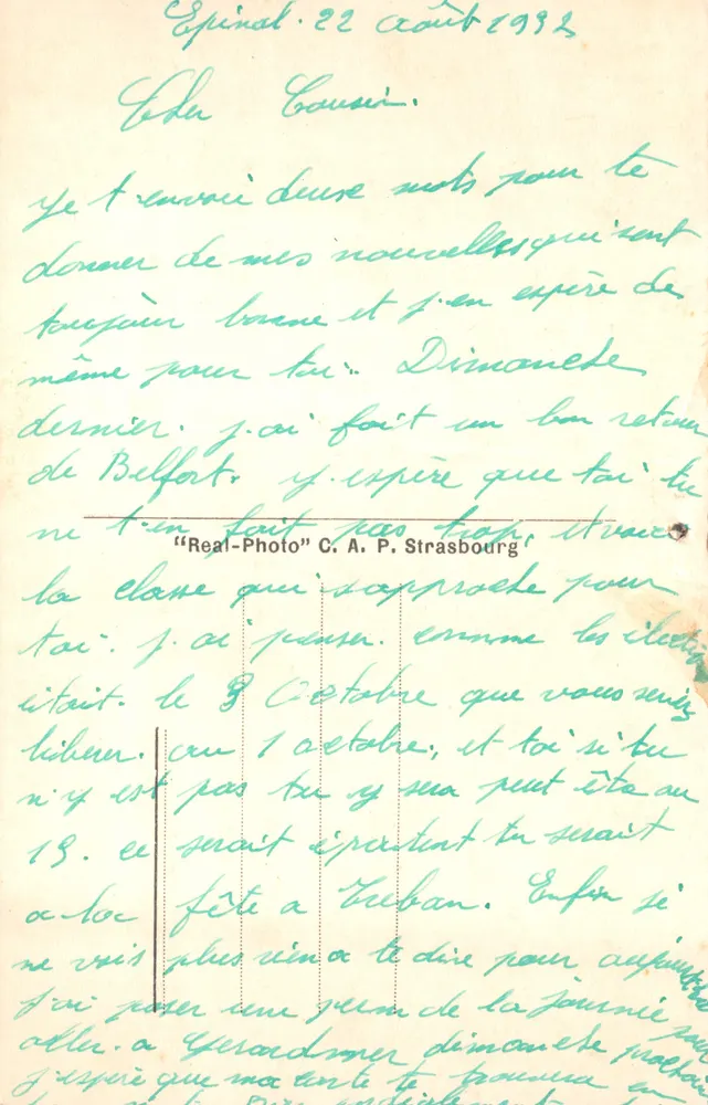 Épinal — Il Corso — Il Bacino — Editore C.A.A. - Verso