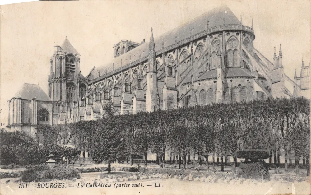 Bourges — Die Kathedrale (südlicher Teil) — Verlag L.I. n° 151 - Vorderseite