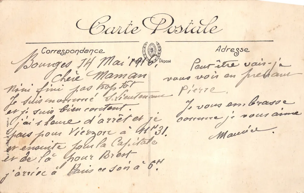 Bourges — Die Kathedrale (südlicher Teil) — Verlag L.I. n° 151 - Rückseite
