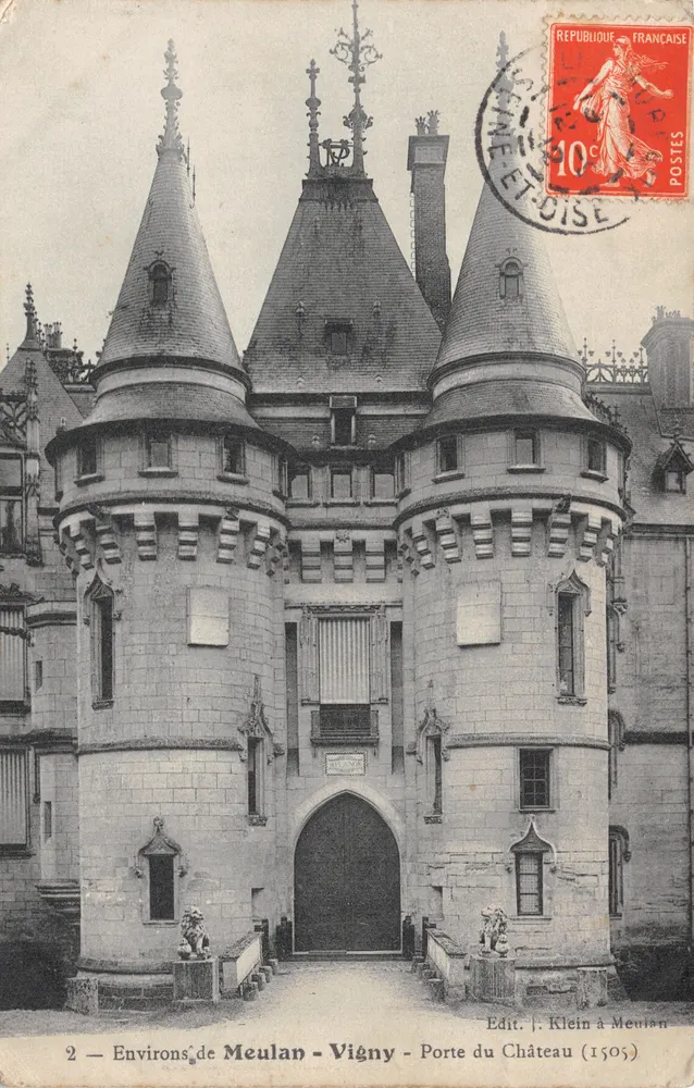 Vigny - Porte du Château — éditeur Klein à Meulan, n°2 - Recto