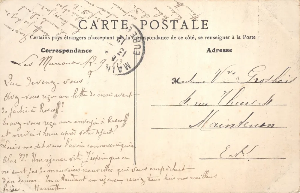 Vigny - Porte du Château — éditeur Klein à Meulan, n°2 - Verso