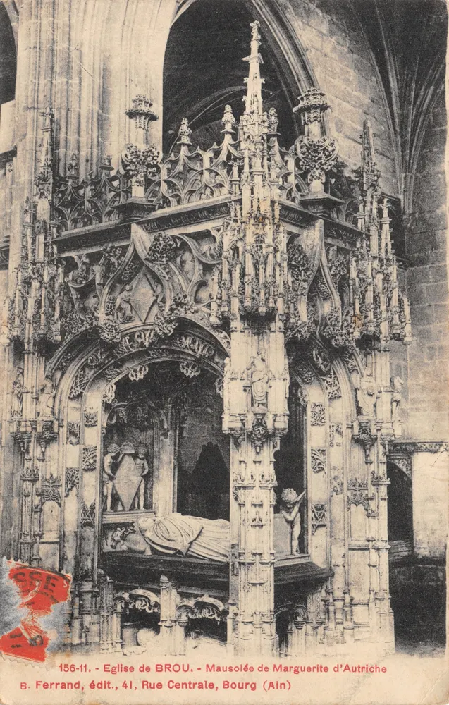 Kirche von Brou - Mausoleum von Marguerite d'Autrèche — Verleger B. Ferrand, Nr. 156-11 - Vorderseite