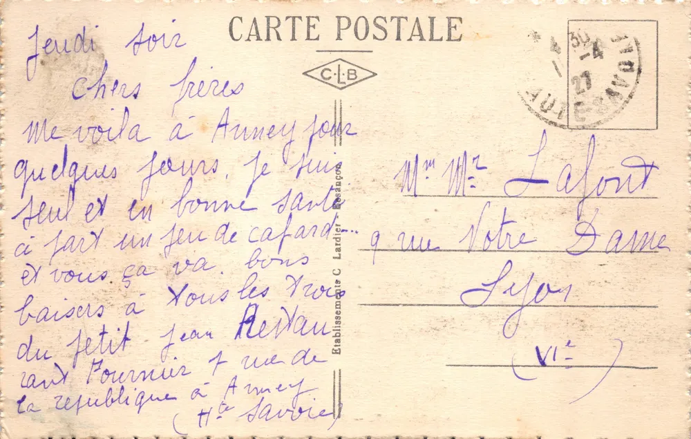 NANCY — Arco da Vitória — editor C. Lardier, NANCY, n°6 - Verso