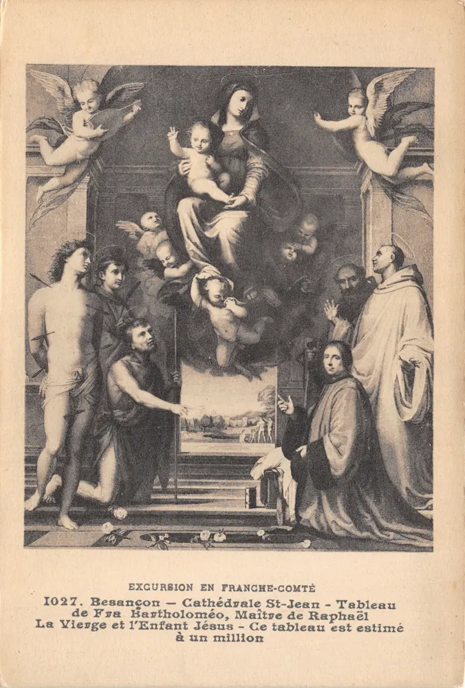 BESANÇON — Kathedrale Saint-Jean — Gemälde von Fra Bartholomée, Meister von Raphael - Vorderseite
