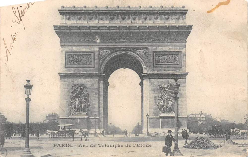 Paris — Arc de Triomphe de l'Étoile — éditeur Antoin Stener - Recto