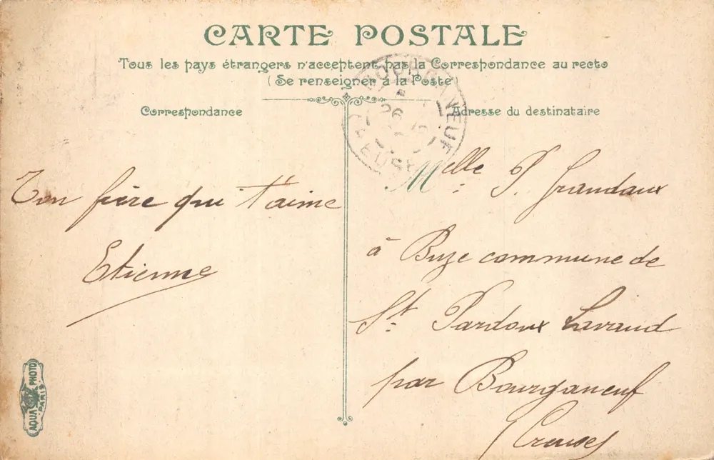 Grenoble — Der Fort Rabot — Verlag L.V.&Cie, Nr. 1489 - Rückseite