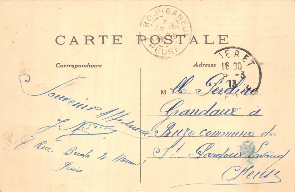 Paris (16. Arrondissement) — Das Trocadéro — C. M. (Verlag auf der Karte gedruckt) - Rückseite