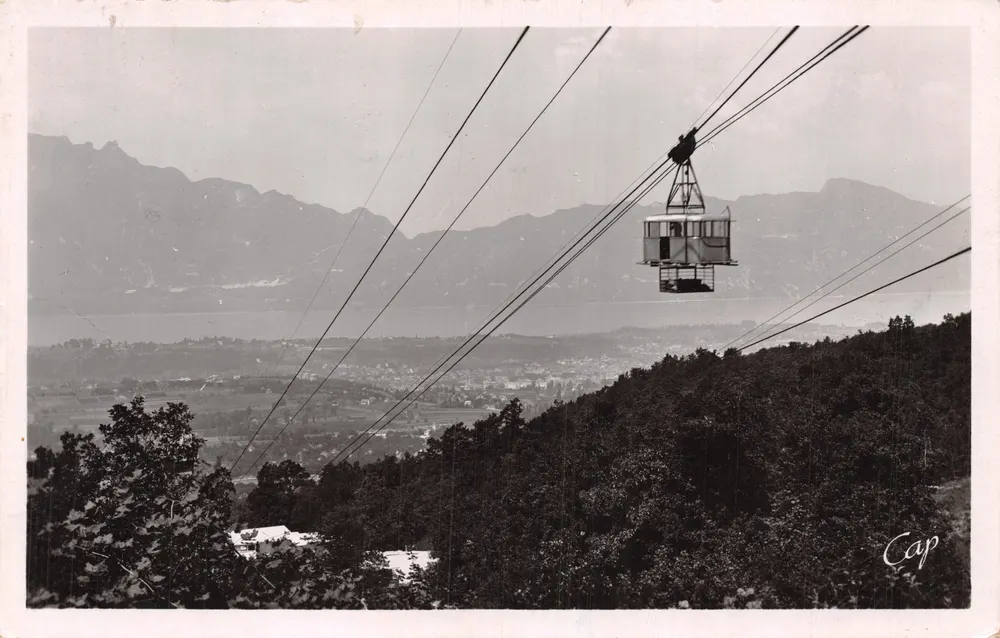 Mont Revard — Ansicht des Seilbahn und des Sees Bourget — Verlag Cap - Vorderseite