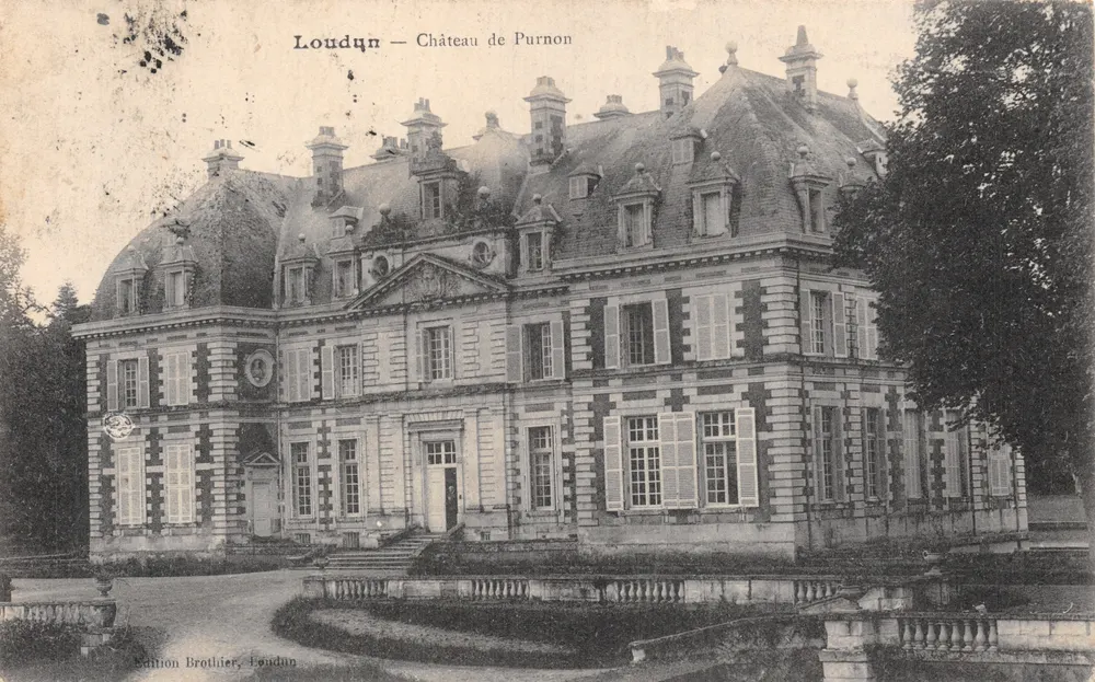 Loudun — Castelo de Purnon — Edição Brothier, Loudun - Frente