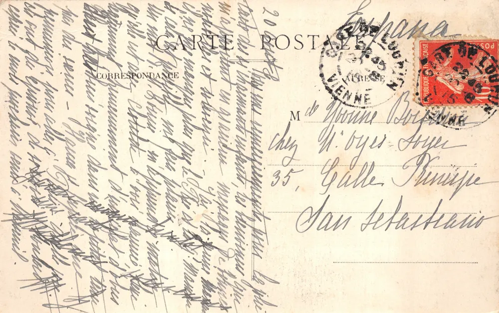 Loudun — Castelo de Purnon — Edição Brothier, Loudun - Verso