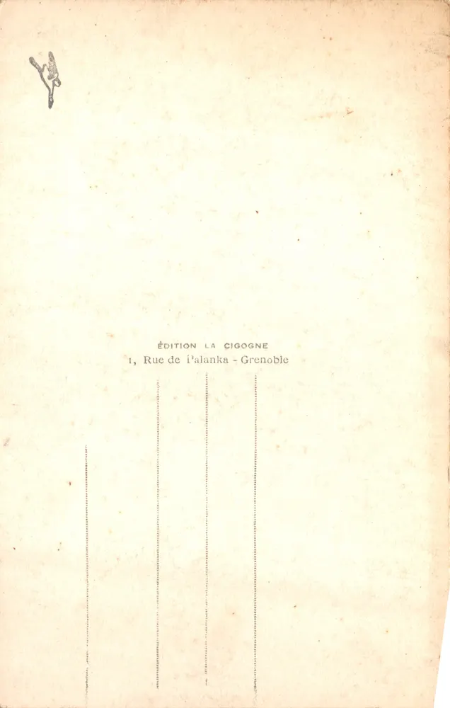 Grenoble — O Casque de Néron — Edição La Cigogne - Verso