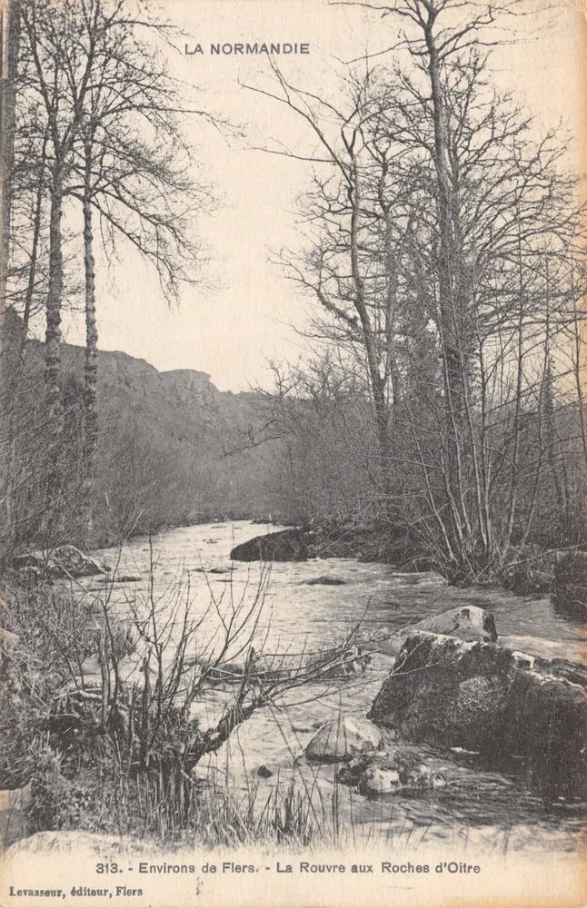 La Rouvre aux Roches d'Oître — flusslandschaft im Winter — Verlag Levassœur, Fliers, Nr. 313 - Vorderseite