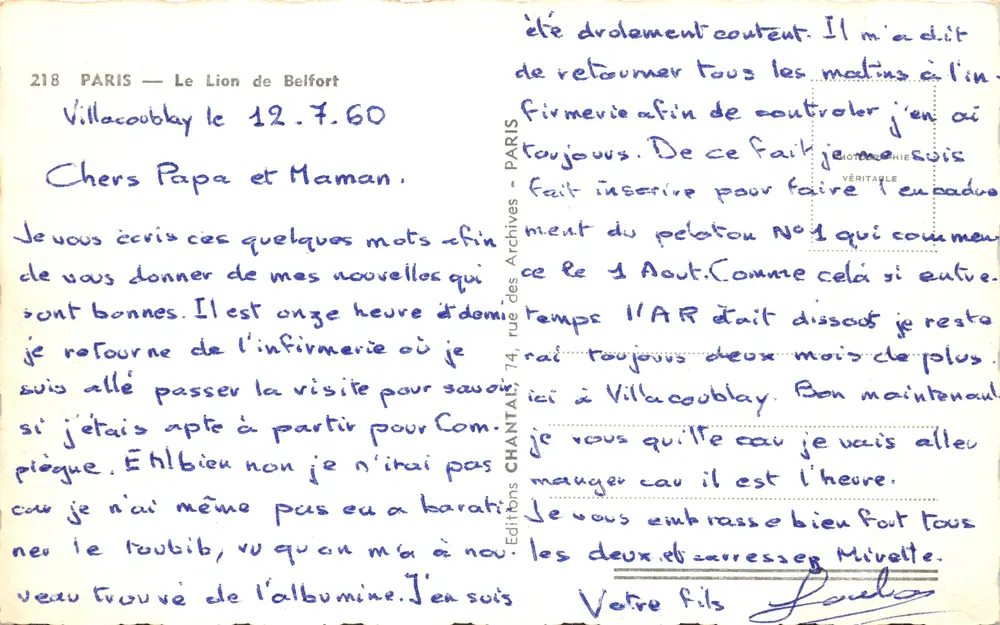 Paris — O Leão de Belfort — editora Chantal - Verso