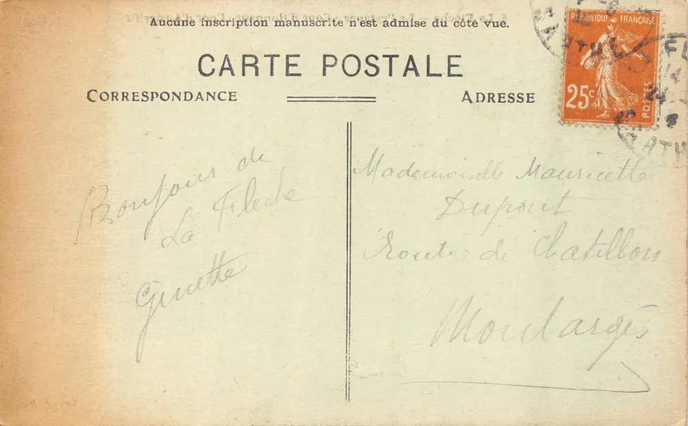 La Flèche — O Prytanée — Pátio de Honra — Pátio de Austerlitz — Coll. A. B - Verso