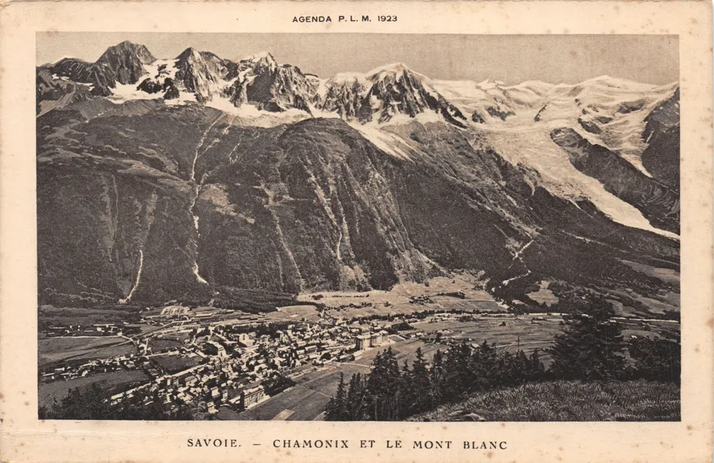 Savoie — Chamonix und der Mont Blanc — Agenda P.L.M. 1923 - Vorderseite