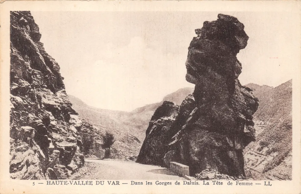 Gorges de Daluis — Das Gesicht der Frau — LL, Verlag LL, Nr. 5 - Vorderseite