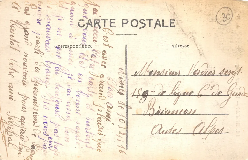 NIMES — A Torre Magna — A.R. n°16 - Verso