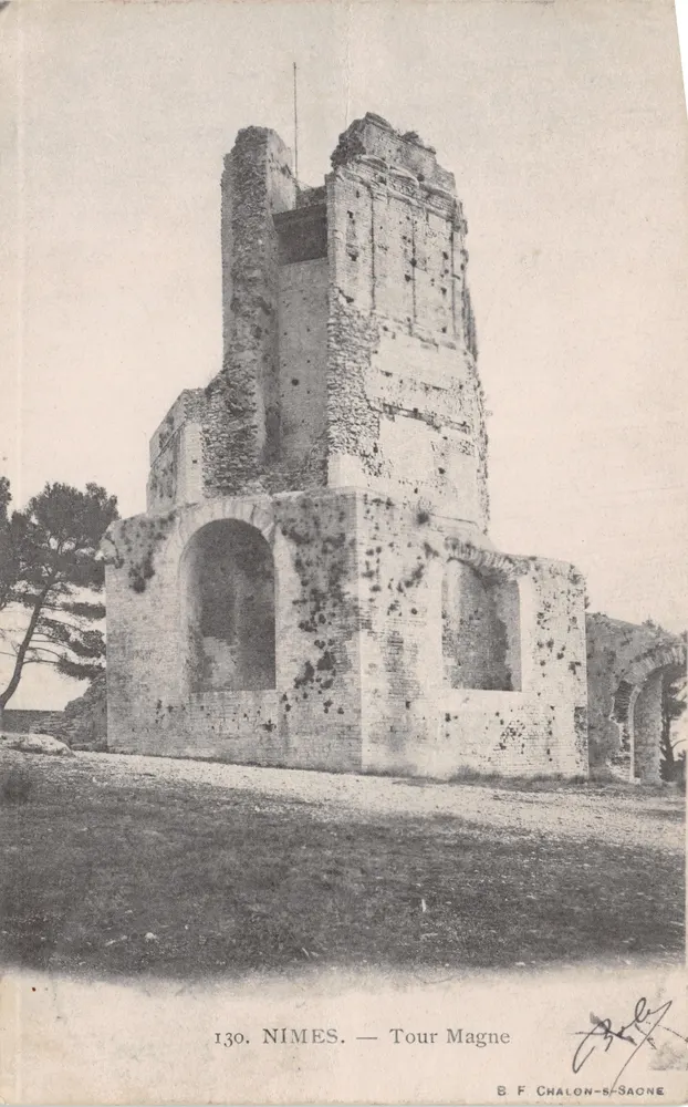 Nîmes — Turm Magne (Ruinen) — B. F. Chalon-sur-Saône, n° 130 - Vorderseite