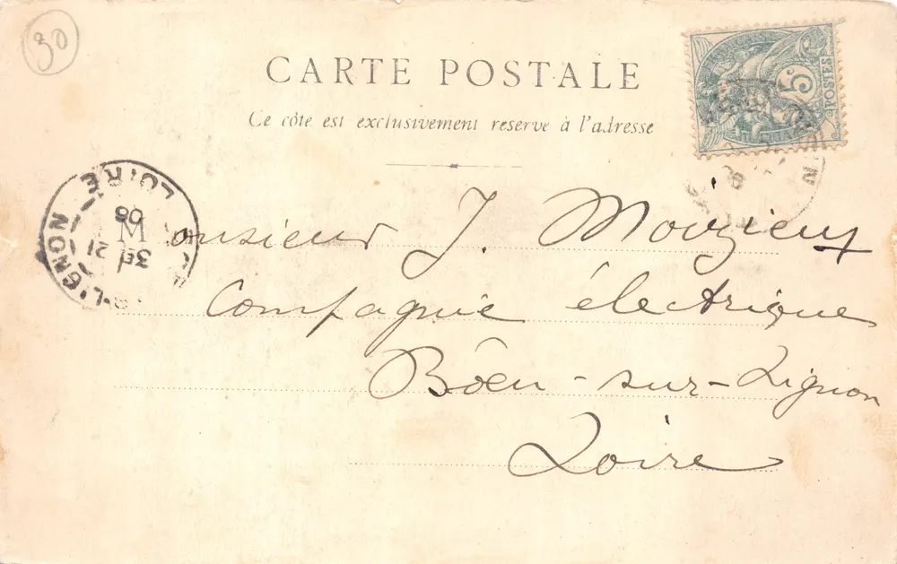 Nîmes — Fontaine Pradier — Verlag B.F. Chalon-s-Saône, Nr. 119 bis - Rückseite