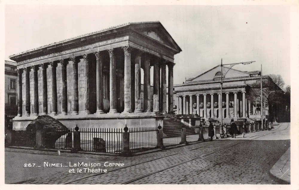 Nîmes — Die Maison Carrée und das Theater — Edition LA CICOGNE - Vorderseite