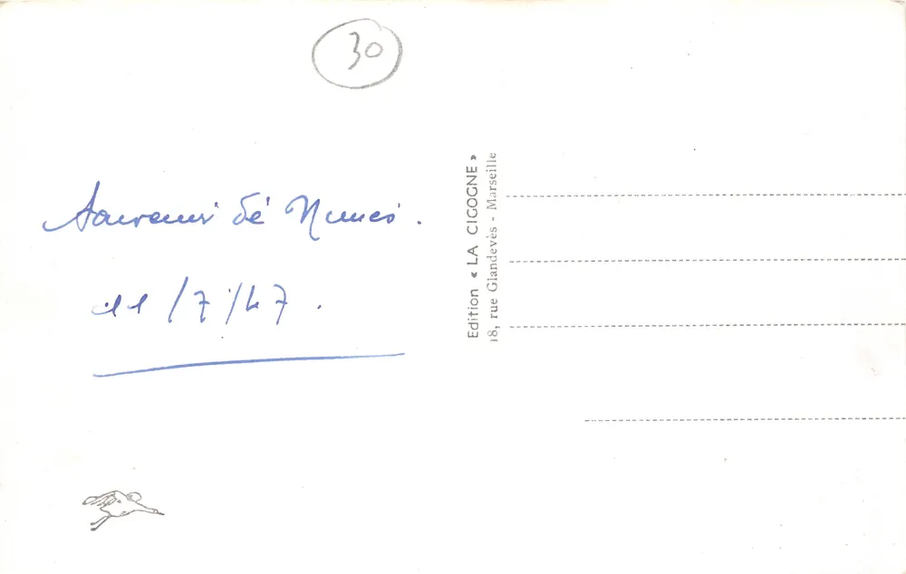 Nîmes — Die Maison Carrée und das Theater — Edition LA CICOGNE - Rückseite
