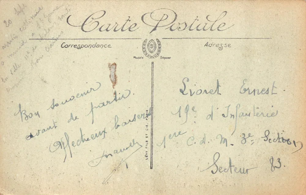 PARIS — O Arco do Triunfo — LL. — Editor LL. — N° 8 - Verso