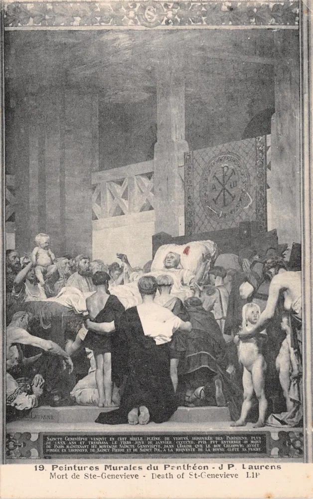 Tod der Heiligen Geneviève — Wandmalereien des Panthéon — J.P. Laurens — LIP - Vorderseite