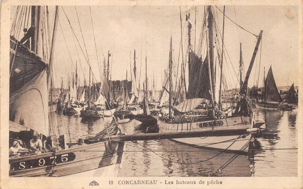 Concarneau — Die Fischboote — Verlag: Alagette des Arts Mécaniques - Vorderseite