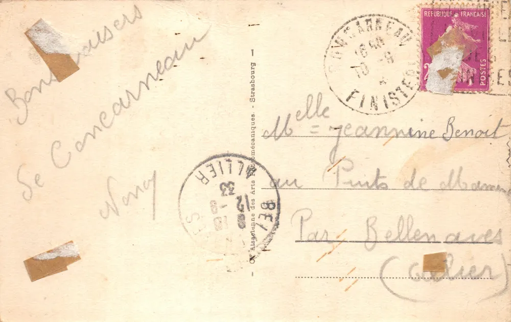 Concarneau — Die Fischboote — Verlag: Alagette des Arts Mécaniques - Rückseite