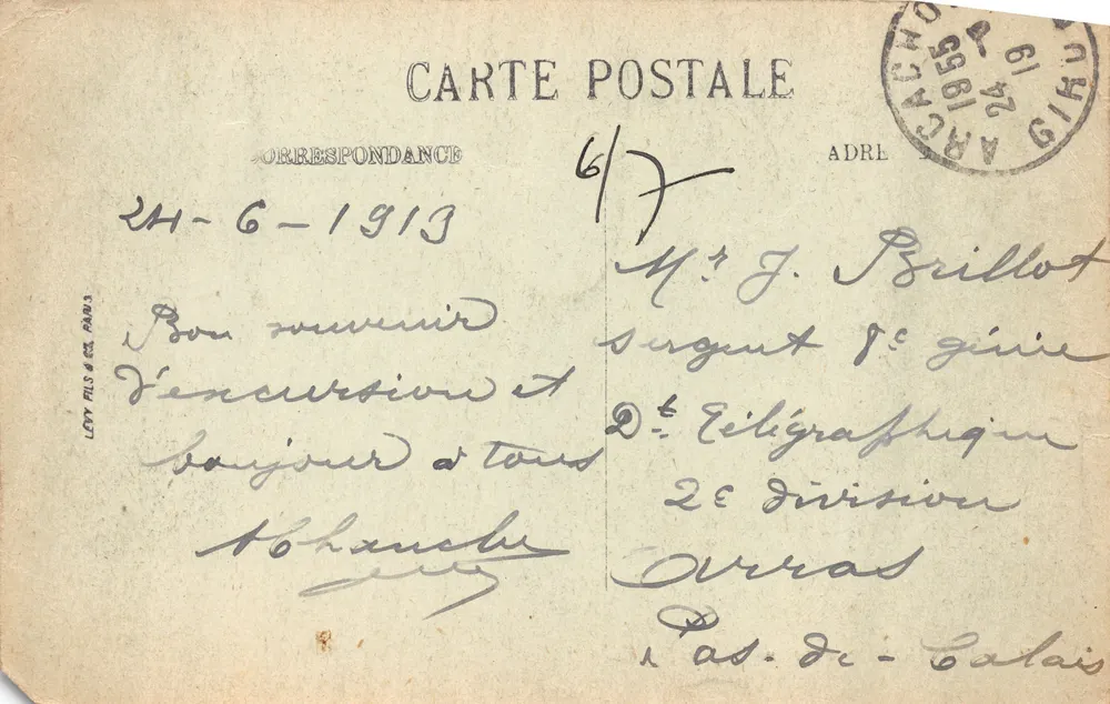 Arcachon — A Nova Ponta — LL. Editor LL. N° 20 - Verso