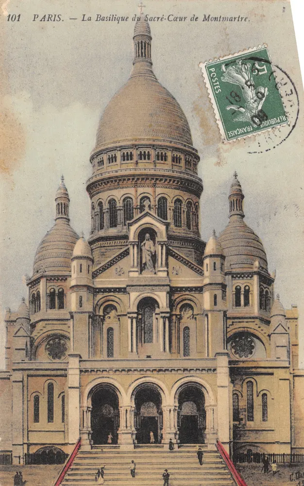 Paris — Ansicht der Basilika des Heiligen Herzens von Montmartre — Verlag C. Thé, Nr. 101 - Vorderseite
