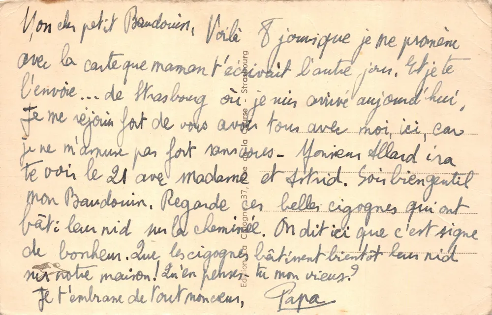 Straßburg — Storchennest — Editions de la Cigogne, n°177 - Rückseite