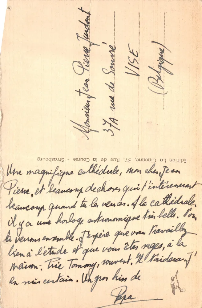 Straßburg — Kathedrale und Palast der Rohan — Edition La Cigogne - Rückseite