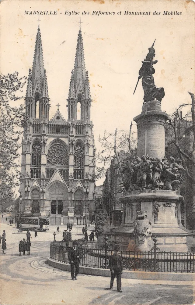 Marseille - Kirche der Reformierten und Denkmal der Mobiles - Vorderseite