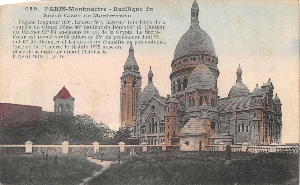 Paris-Montmartre — Basilique du Sacré-Cœur — J. H. éditeur - Recto