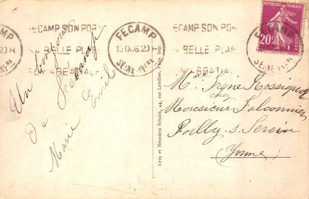 Fécamp — Die Fassade der Benediktinerabtei in der Straße Albert — LL. (Verlag) - Rückseite