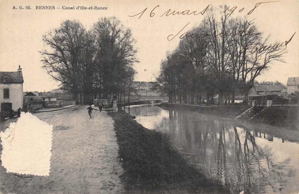 Rennes — Canal d'Ille-et-Rance — A.G. 92 - Recto