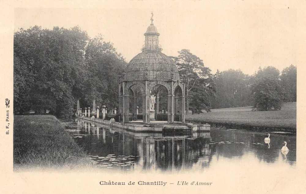 Schloss Chantilly — Die Insel der Liebe — Verlag B. F., Paris - Vorderseite